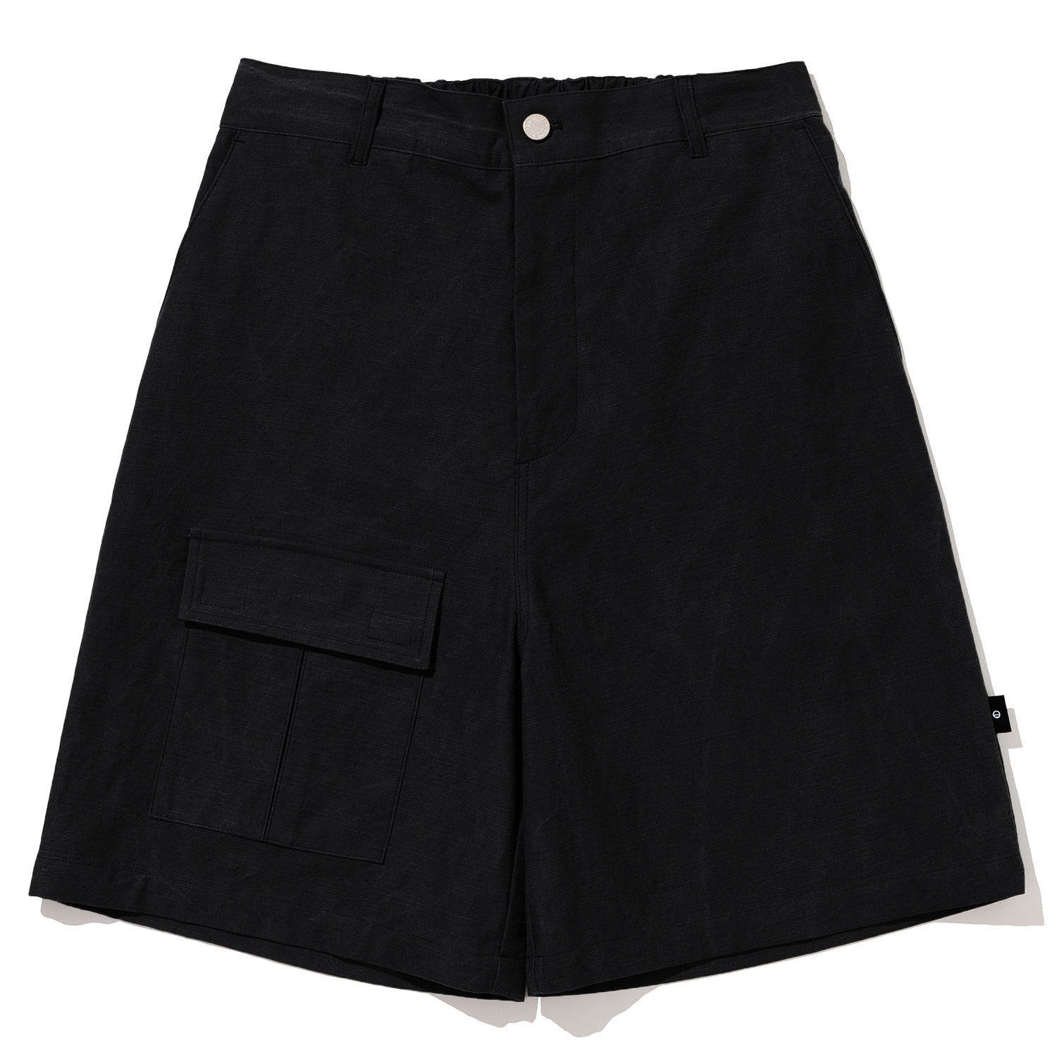 SOLID FRONT CARGO POCKET SHORTS #3