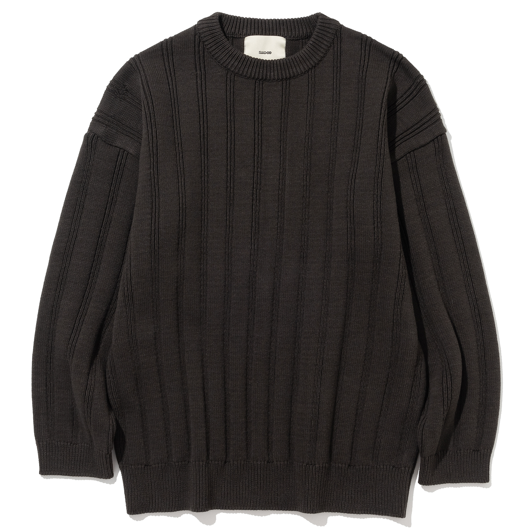 SOLID LINE CREW NECK SWEATER #1(단독발매)